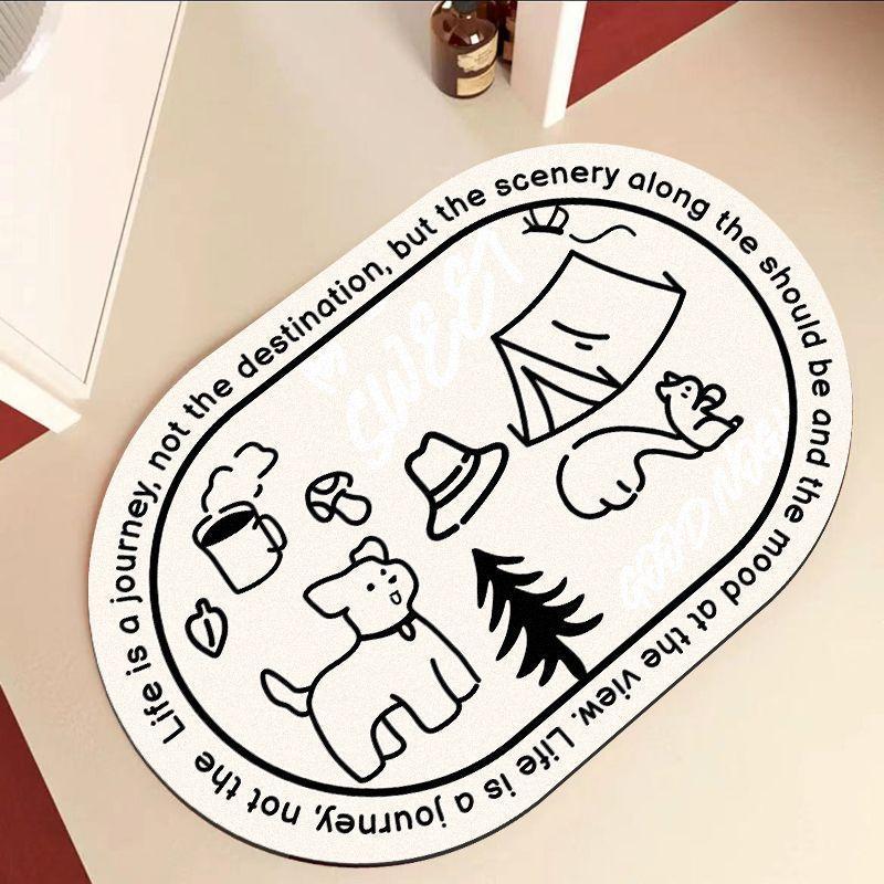 

Мягкий диатомитовый грязевой впитывающий коврик для ванной, нескользящий коврик для туалетной двери, бытовой туалет, быстросохнущий коврик для туалета 30 * 50cm diatom mud