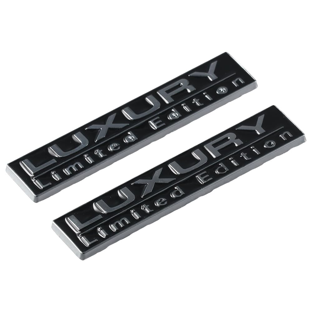 Qicarkey 2pcs Luxury Limited Edition Emblem 3D Metal Logo Decal чёрный