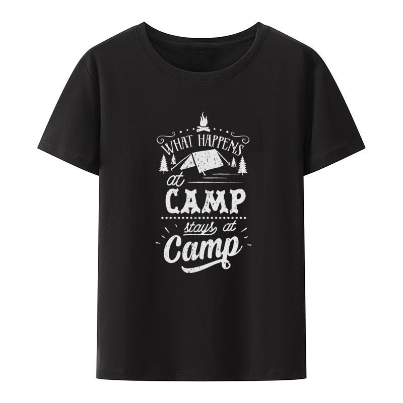 Outdoors Graphic Tshirts Campfire For Life Novelty Leisure Shortsleev Street Fashion Style Camisetas Humor Roupas Masculinas