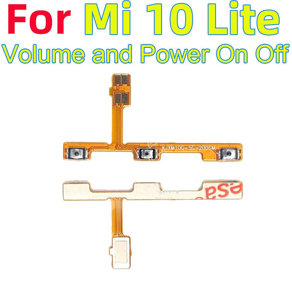 Power ON OFF Mute Switch Control Key Volume Button Flex Cable for Xiaomi Mi 10 Lite Power On Off Volume Power Volume