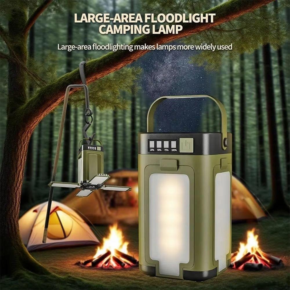 Multifunctional Camping Lantern 4-Leaf Foldable Rechargeable Lantern Emergency Light Camping