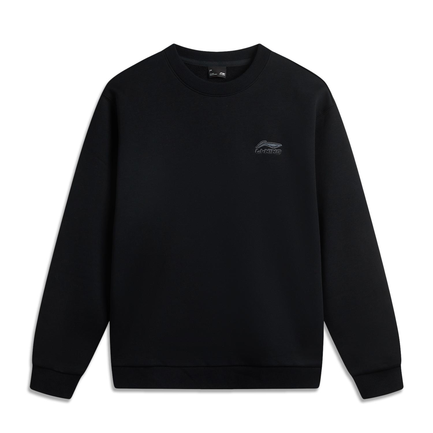 

Li Ning Серия спортивного образа жизни Удобный Простой Повседневный Однотонный Универсальный Пуловер с круглым вырезом Свободный Свитшот Унисекс свитшот AWDVJ43-3 S