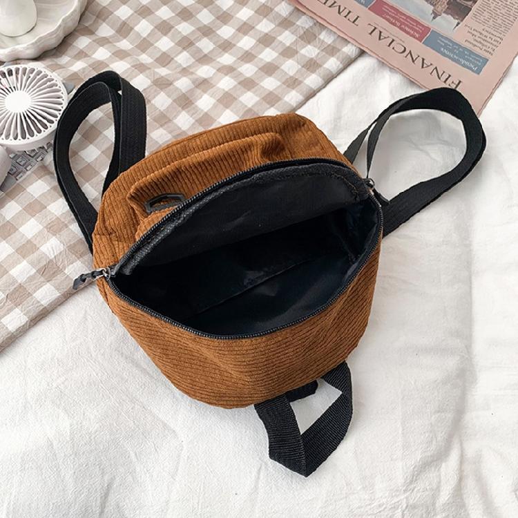 Mochila Veludo Rucksack Cor Sólida Bolsa Escolar para Trabalho Escola Biblioteca