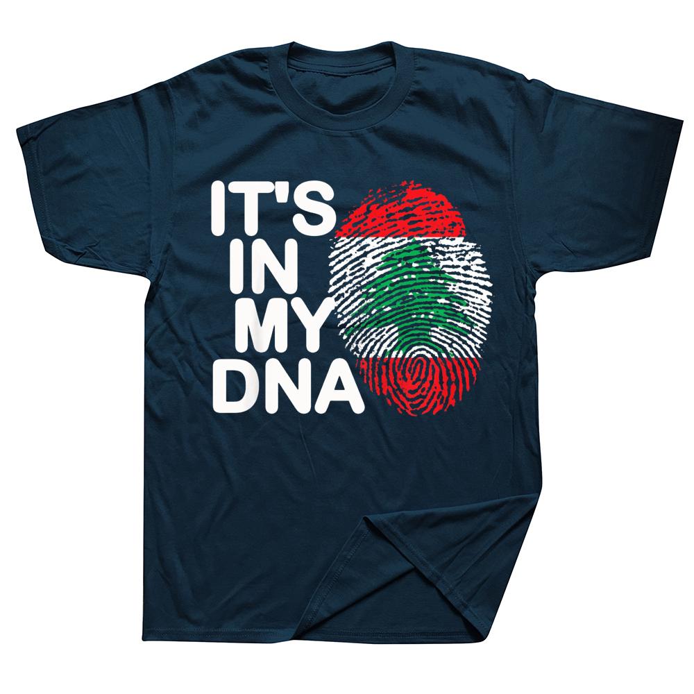 Funny It's In My DNA Lebanon Flag Lebanese T Shirts Graphic Cotton Streetwear Short Sleeve Birthday Gifts Summer Style T-shirt
