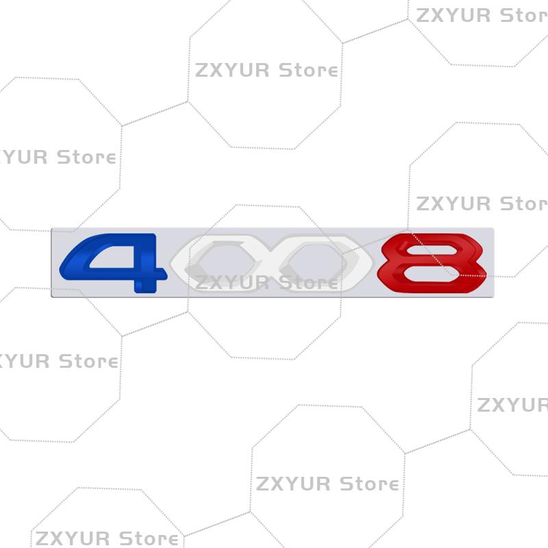 Metal For w333 2008 3008 4008 5008 208 308 408 508 Tricolor Emblem Car Sticker Letter Badge Decal Body Rear End Trunk Decor 333w