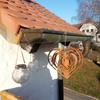 Metall Herzförmiger Windspinner Gartendekoration Außen Hängende Verzierung Rotierende Windmühlenkunst Skulptur für Terrasse Hof