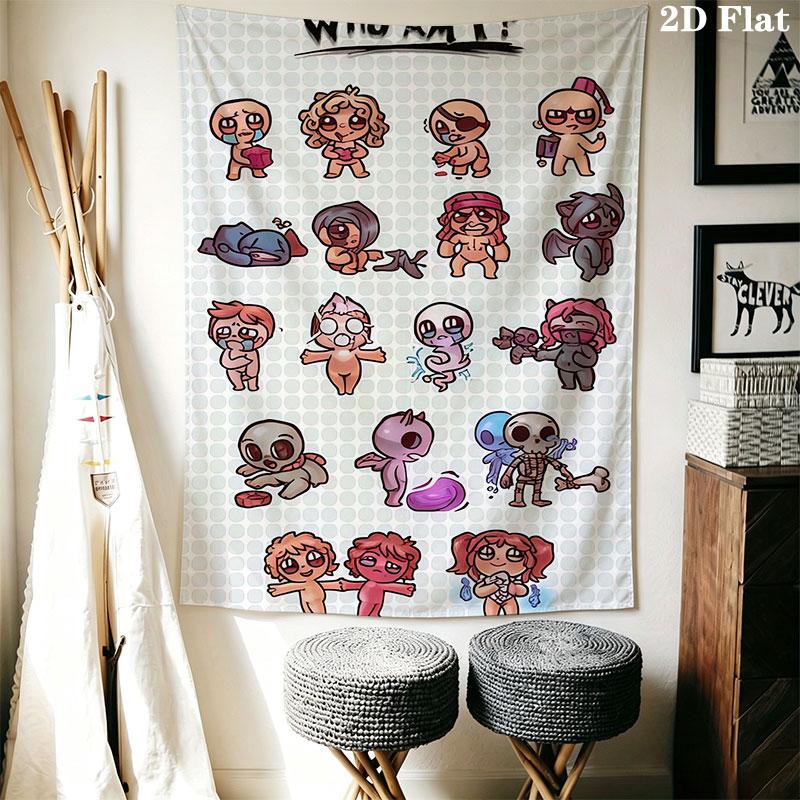 Horror Cartoon Wall Hanging Printed Fabric Blanket Decorative Tapestries for Bedroom Living Room Home Decor