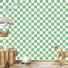 Checkerboard Wallpaper White, Green and Mint for Living Room and Bedroom 50x1000
