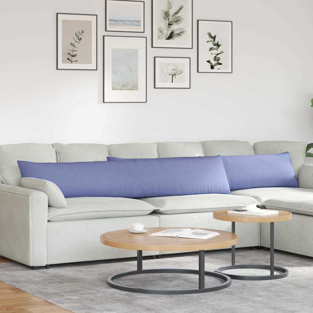 Sofa Cushions 2 Pcs Denim Blue 200 X 40 Cm Fabric