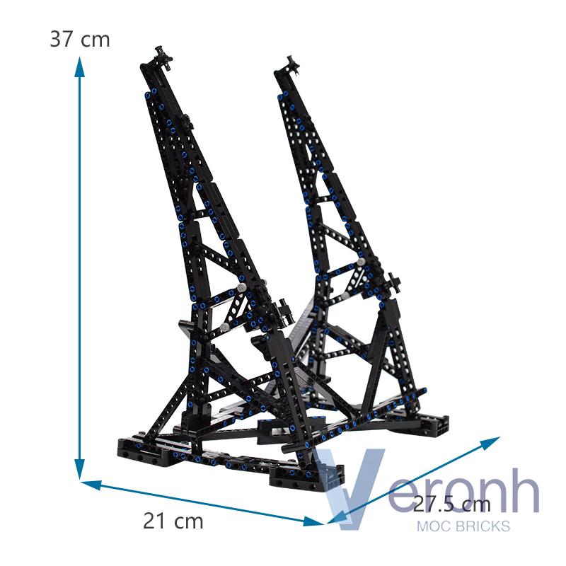 407 Bucăți Blocuri de Construcție Nava Stelară Millennium MOC Suport Vertical de Afișare Compatibil cu Modelul Colecționarului Ultimate Falcon 75192