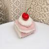 2Pcs Kawaii Design Simulation Food Plush Keychain Plush Material Creative Shape Hamburger Keyring Simulation Food Adorable Style