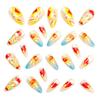 Pack Of 24 Transparent Blue Press On Nail Almond Shape Glossys Finish False Nail For Women Easy Application Long