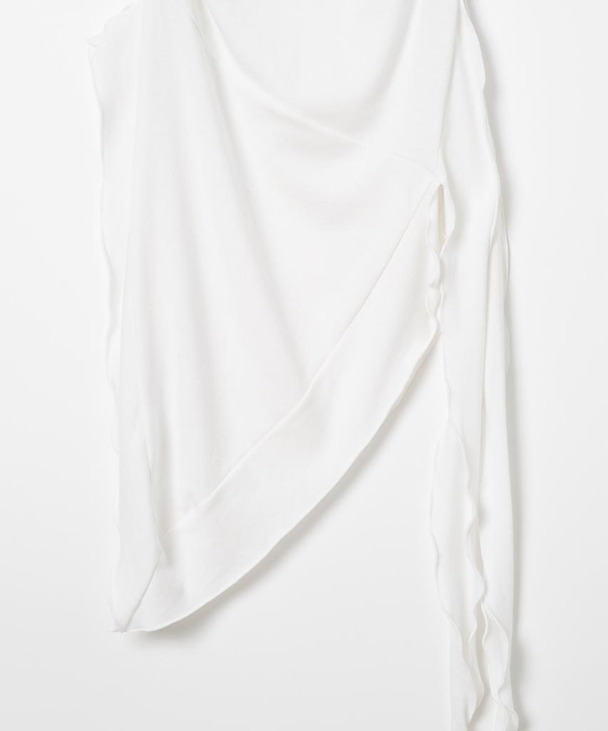 MILLO WOMEN Ruffle Sleeveless Top [Ivory]