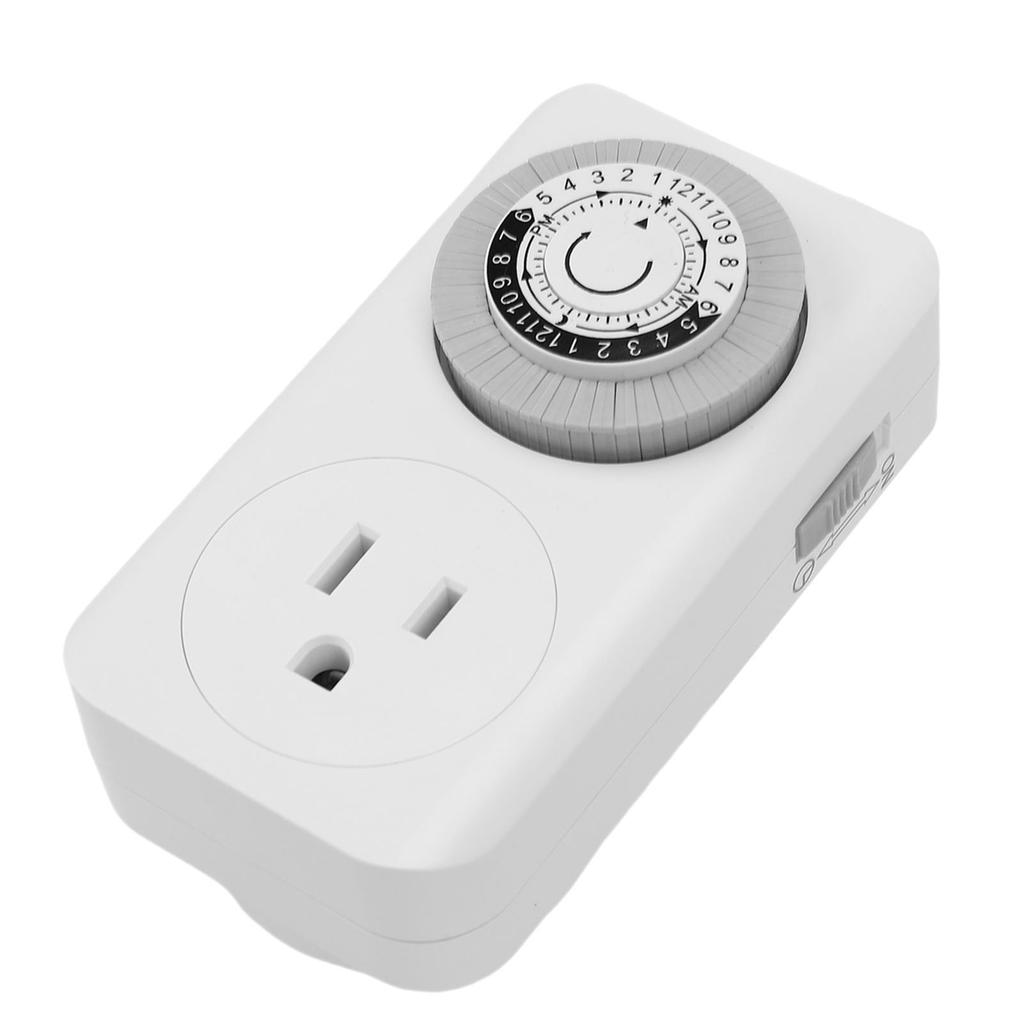 Mechanical Timer Socket 24 Hour 48 Switch Options Plug in Mechanical Timer with Child Lock for Indoor US Plug