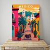Mexico Illustration Travel Print Poster Colorful Wall Art Mexico Travel Illustration Print South America Canvas Painting Decor