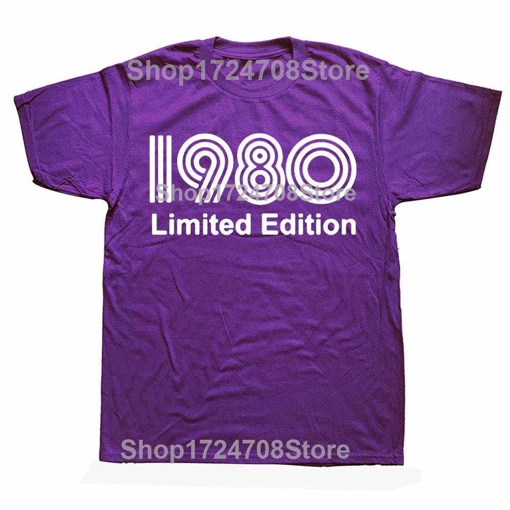 Novelty Awesome 1980 Limited Edition Funny 45th T Shirts Graphic Cotton Streetwear Short Sleeve Birthday Gifts Summer T-shirt