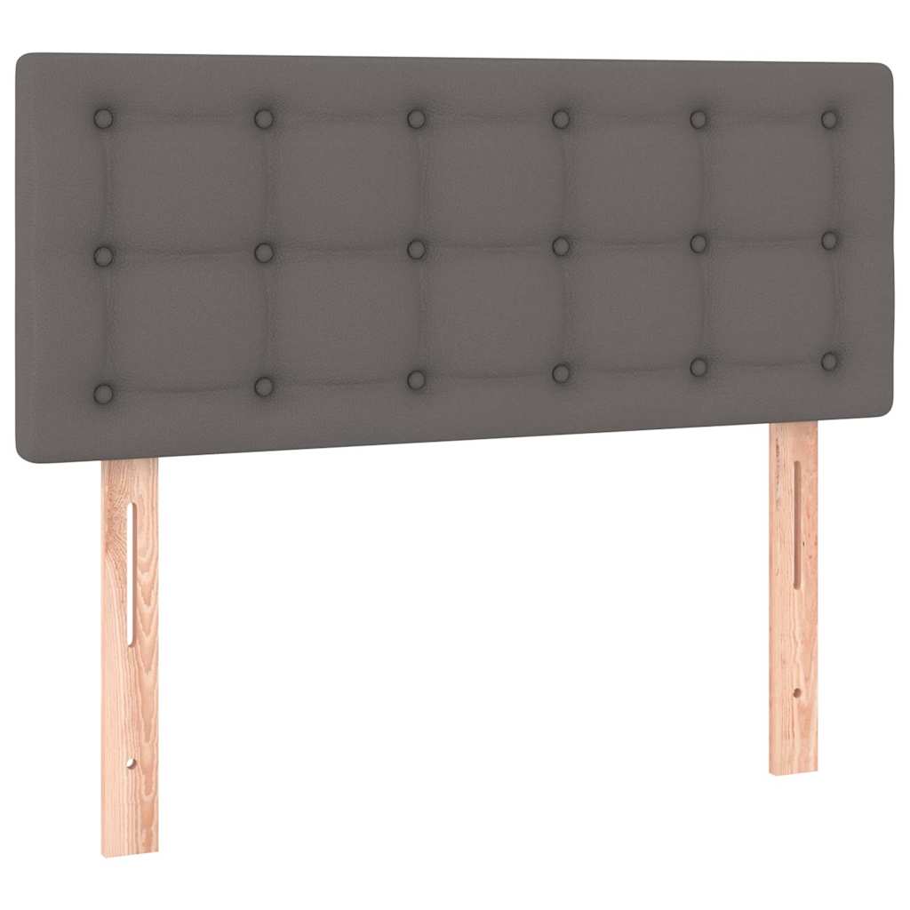 Vidaxl Łóżko Kontynentalne Z Materacem I Led, Szare, 120X190 Cm