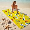 1Pc Spongebob Expressions Beach Towel, Quick Dry, Multi-Use for Beach Pool Gym Yoga Home Travel, Christmas, Halloween, Xmas Gift M929161
