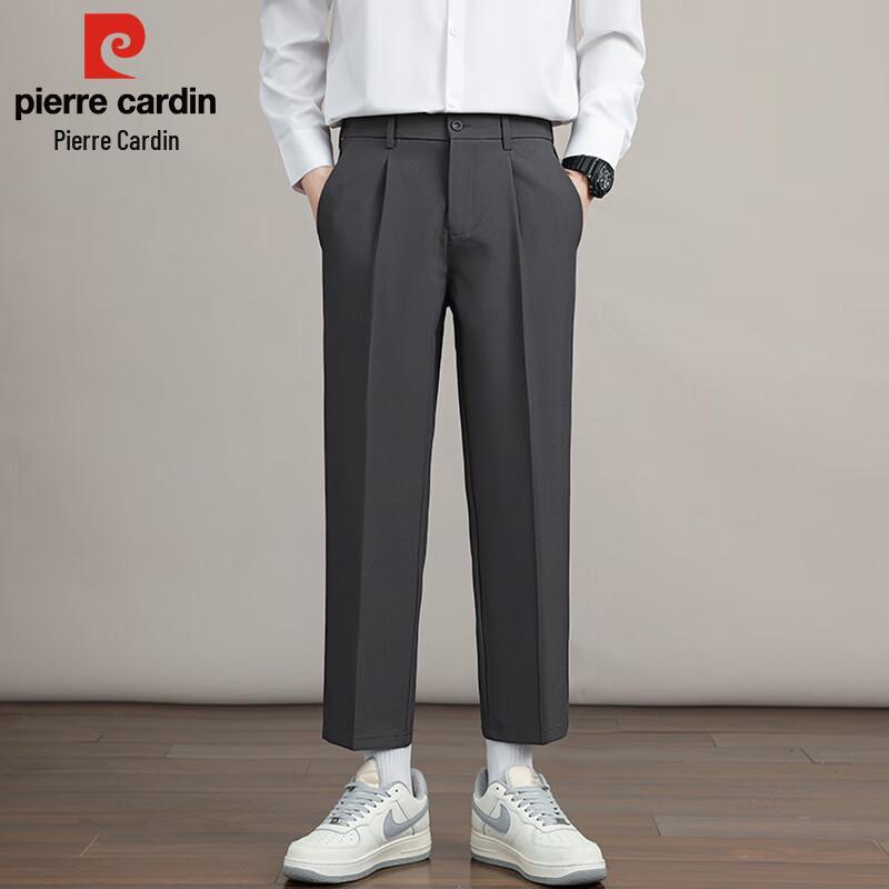 Pierre Cardin Men s Summer Slim-Fit Straight-Leg Crop Trousers 30