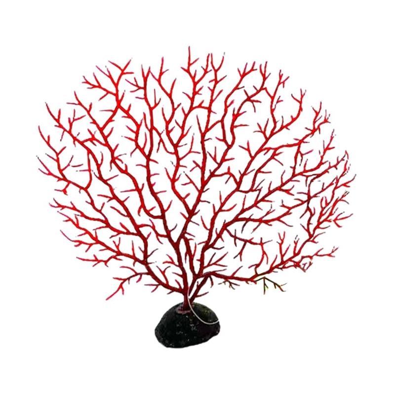 Artificial Coral Branch Décor Faux Coral Reef Décor Aquariums Ornament Fish Tanks Landscape Sea Fan Coral Decorations