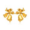Exaggerated Stainless Steel Earrings European and American Fashion 18K Gold Plated Flower Stud Earring for Women Accessories