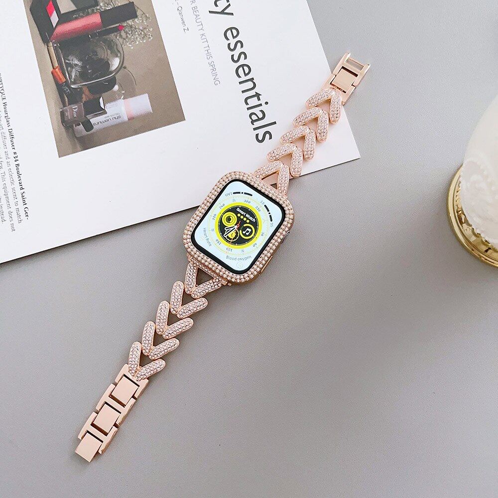 Řemínek pro Apple Watch ultra 2 pouzdro na řemínek pro i Watch Series 10 9 8 7 6 5 4 3 42mm 46mm 41mm 45mm 49mm Kovový náramek Náhrada pro ženy