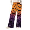 Women's Halloween Printed Fashionable Loose Casual Wide Leg Pants
