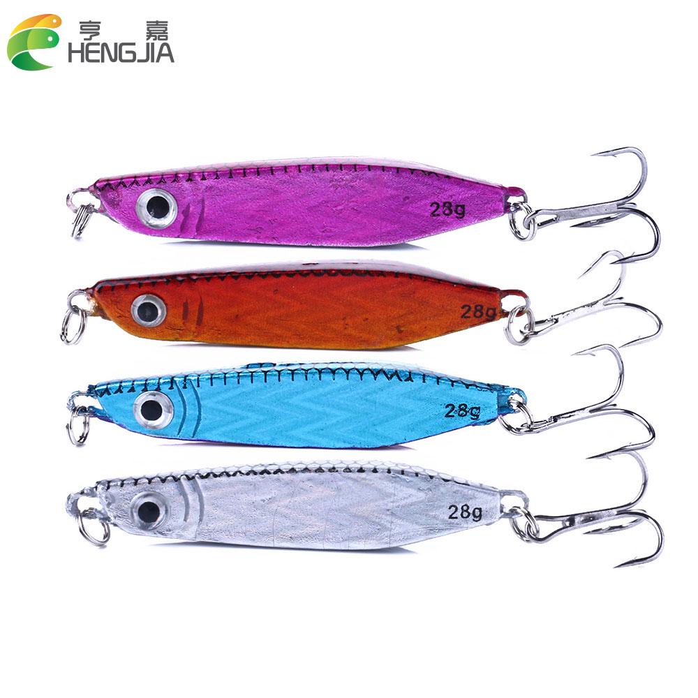 Buy 1pc 28g Metal Lead Fishing Lures Hengjia Lifelike Pike Lure at