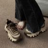 Women Casual White Shoes Height Increasing Thick Bottom Spring Platform Leather Woman Chunky Zapato Soft Non Slip Sneakers