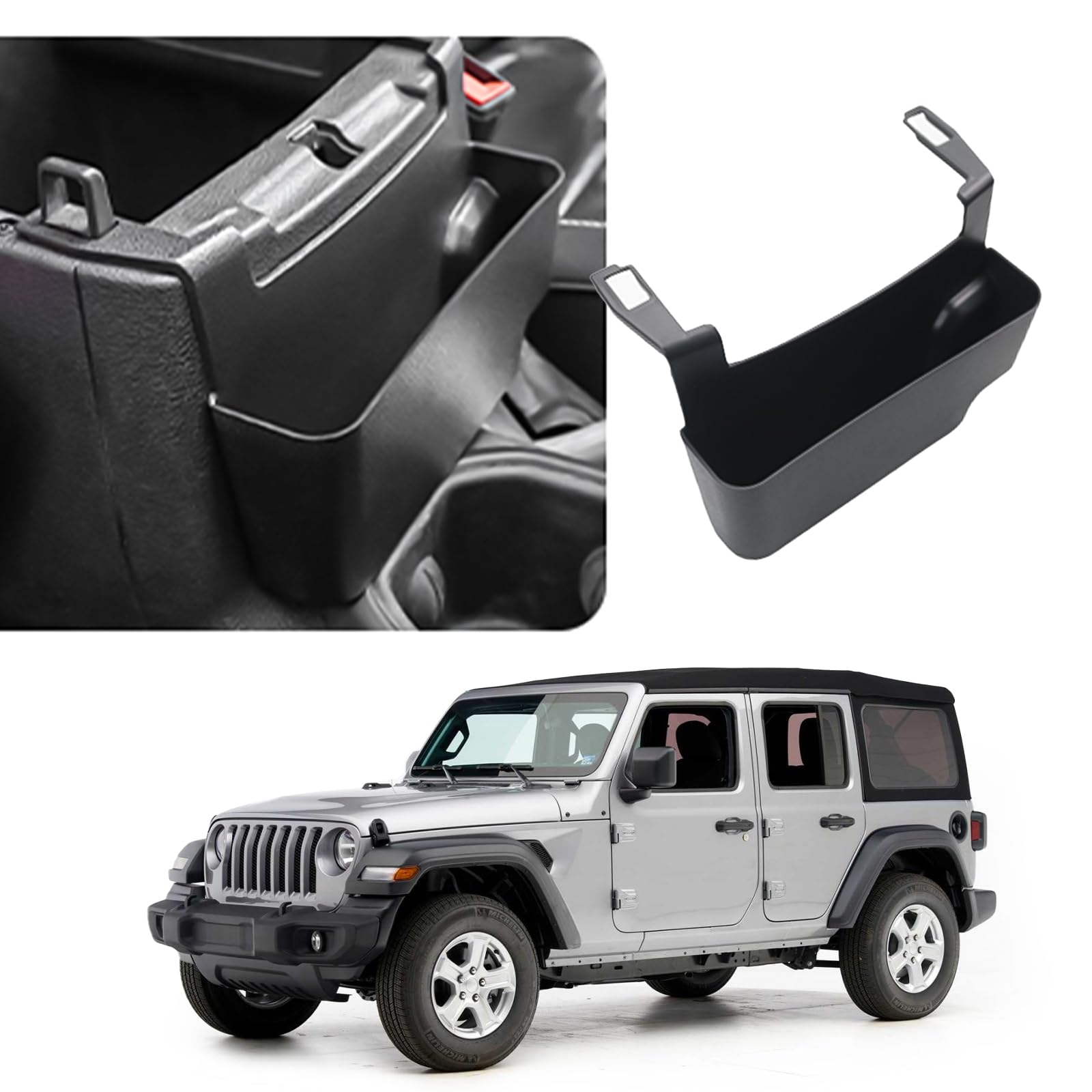 

CDEFG Jeep Wrangler JL Хранение Хранение Wrangler JL Хранение Консоли Jeep JL Wrangler Интерьер Консоль Хранение Мелких Предметов Запчасти Автотовары чёрный