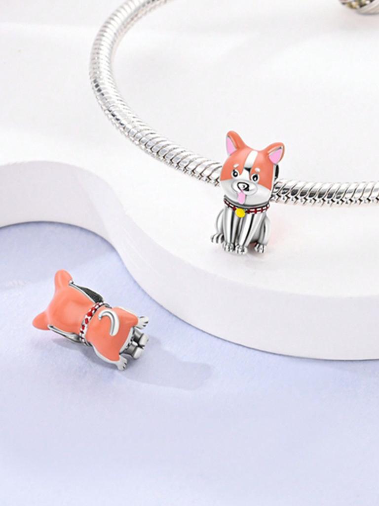 Charms Silber Welpen Eichhörnchen und Eulen Perlen Charm Kupferbeschichtet Passend Charms Original Armband Für Schmuckherstellung Diy Charm