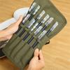 Canvas Roll Up Pen Bag Watercolor Pencil Bag Durable Oil Paint Brush Cases  Stationery