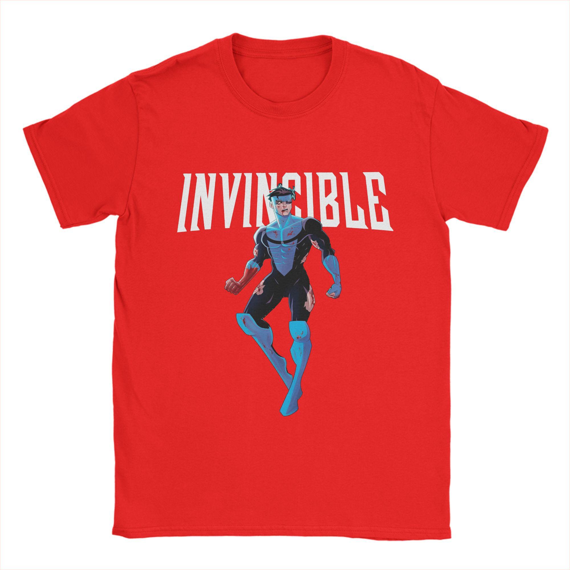 

Invincible Teenage Superhero T Shirt Men s Cotton Funny T-Shirts Round Neck Tee Shirt Short Sleeve Clothing Gift Idea S