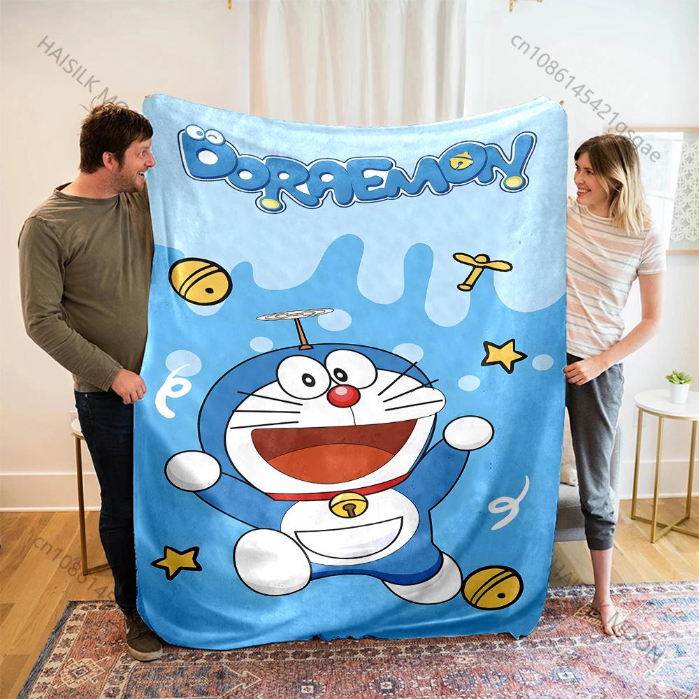 

Multiple Sizes Doraemon Cartoon Printed Blanket Warm and Soft Four Seasons Universal Suitable for Home Travel Camping Sofa 75x100cm