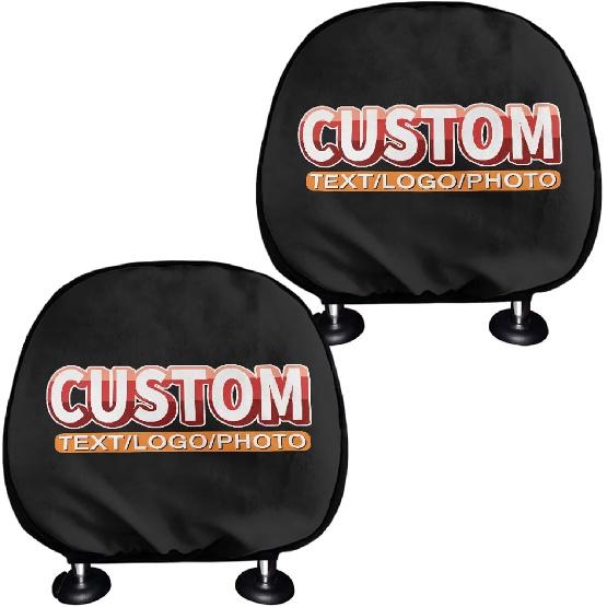

Bulopur Set of 2 Pieces Blue Rose Printed Car Seat Head Rest Protective Cover, Universal Truck SUV Van Sedan Car Interior Accessories Adjustable 0-Custom