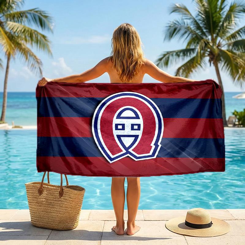 Montreal Canadiens Mode Strandtuch Tragbar Weich Schnelltrocknend Handtuch Für Schwimmen Camping Urlaub