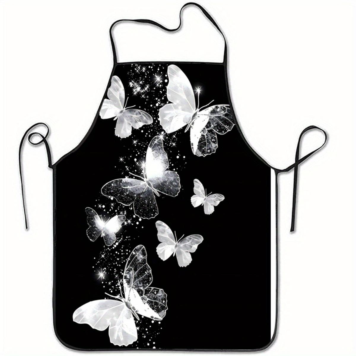 

Multisize Apron with Elegant Butterfly Design - Perfect for Kitchen and Party Use. High-Quality Fabric Ensures Comfort 38X47cm