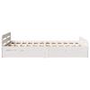 Solid Wood Bed without Mattress White 135x190 cm Pine Wood
