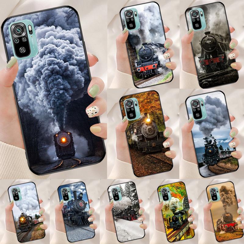 Vintage Steam Train Railway Cover For Xiaomi Redmi Note 13 Pro 14 12 11 9 10 9S 10S 11S 12S Redmi 14C 10C 12C 13C Case