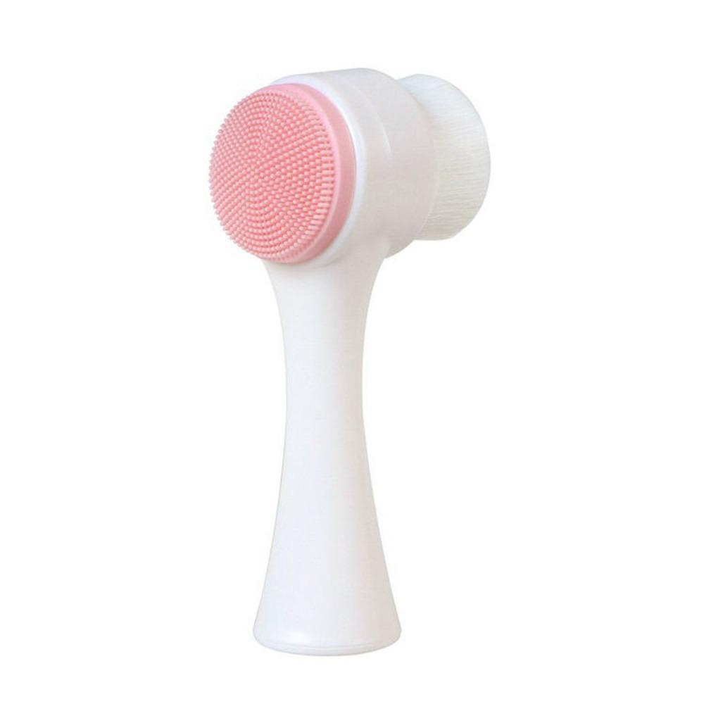 3D Double Sid Face Washing Brush Pore Cleaner Exfoliator Manual Face Scrub Brush Soft Bristles Facial Cleansing Brushes