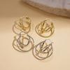 Geometric Round Hollow Ear Buckle Simple Vintage Earrings Earrings