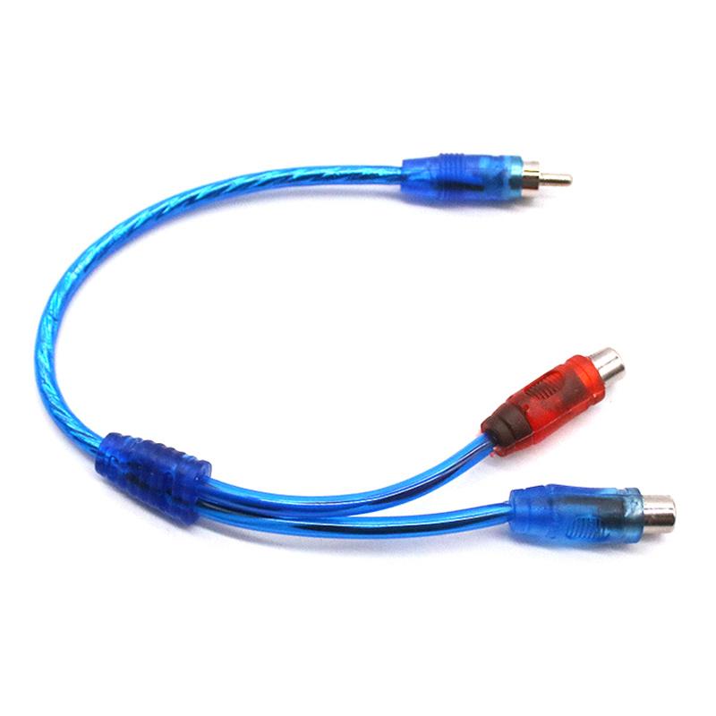 Hochwertiges Auto MP3 Audio Cinch 1 Stecker auf 2 Buchsen Y Splitter Kabel Adapterkabel Konverter Auto Aux Verstärker Auto Lautsprecher Adapter