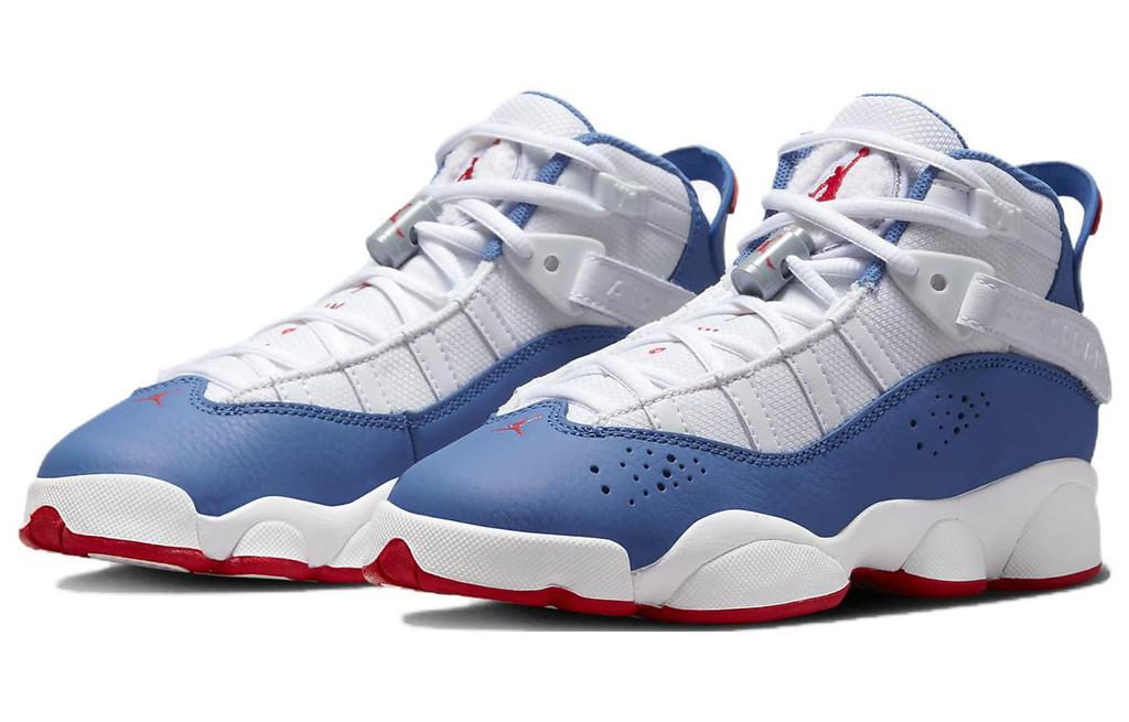 Air Jordan 6 Rings 'White True Blue' GS 323419-140