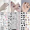 Design Cow Manicure DIY Nail Art Cow Print Nails Sticker Self-Adhesive Decal 3D Irregular Spots