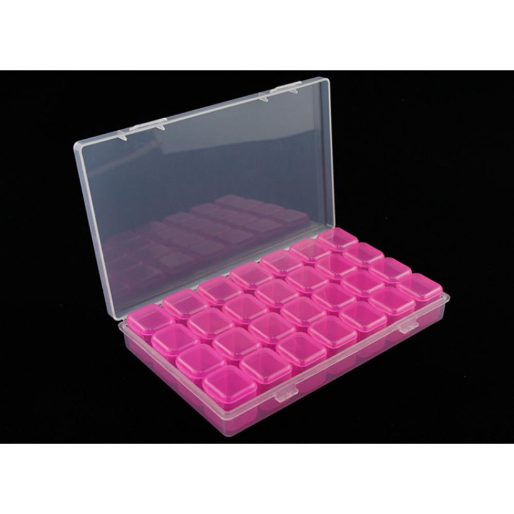 28 Grids Diamond Painting Kits  Plastic Storage Box Nail Art Rhinestone Tools Beads Storage Box Case Organizer Holder Kit GYH