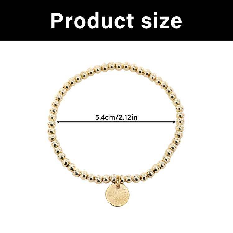 Gold/Silver/Silver Tone Stainless Steel Stretch Beaded Wristband 53 Piece Sphere Design Fashion Jewelry For Adults