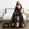 The Vampire Diaries Damon Salvatore TV Series Flannel Blankets  Warm Throw Blanket for Couch Bed Travel Bedspread Sofa Bed Cover