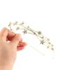 Girls Hair Hoop Non-slip Rhinestone Star Headband Hollow Leaves Braided Tool Crystal Hairbands