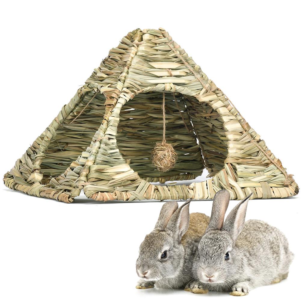 Rabbit Grass House Hand Woven Natural Grass Bedding Baby Rabbit Hideaway Hut