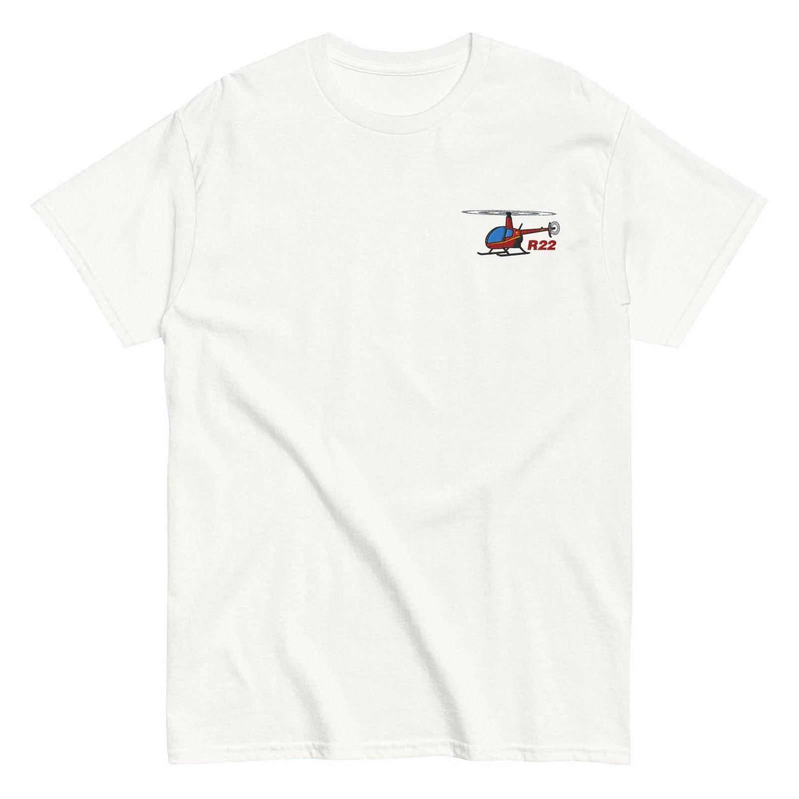 Robinson R22 Embroidered Helicopter T-Shirt - Personalized with Your N# S